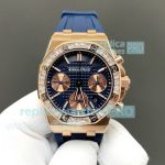 Swiss Clone Audemars Piguet Royal Oak Offshore Blue Dial Diamond Chronograph Watch 